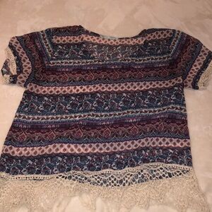 Maurice’s sheer boho top large